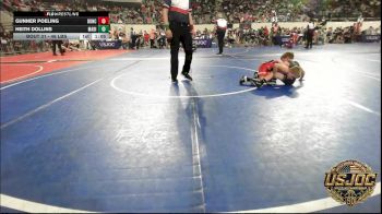 46 lbs Quarterfinal - Gunner Poeling, Duncan Demon Wrestling vs Heith Dollins, Madill Takedown