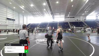 157 lbs 3rd Place - Ryan Hanson, Murrieta Valley HS vs Ethan Zabala, No Team