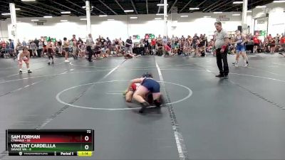 72 lbs Round 2 (4 Team) - Sam Forman, CTWHALE vs Vincent Cardellla, Savage WA