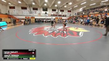 63-68 lbs Round 3 - Oakley Pedraza, Worland Middle School vs Tatum Triplett, Greybull MS