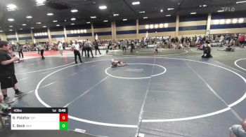 43 lbs Round Of 16 - Brandon Palafox, Top Dog Wrestling Club vs Elijah Beck, War Dogs