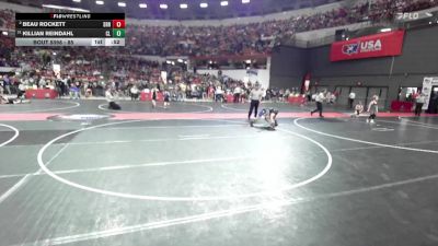 85 lbs Champ. Round 1 - Killian Reindahl, Clear Lake vs Beau Rockett, Sugar River Raiders