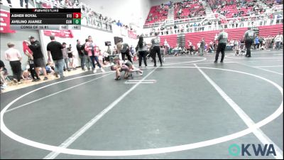 52 lbs Consi Of 16 #1 - Asher Royal, Hinton Takedown Club vs Avelino Juarez, Clinton Youth Wrestling