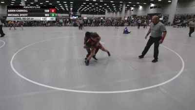 132 lbs Cons. Rd Of 64 - Aiden Carroll, Temple High School Wrestling vs Michael Dyett, Viking Wrestling Club (IA)
