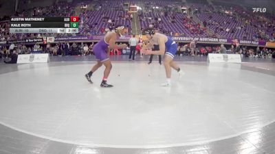 165 lbs Finals (8 Team) - Kale Roth, University Of Dubuque vs Austin Matheney, Albion