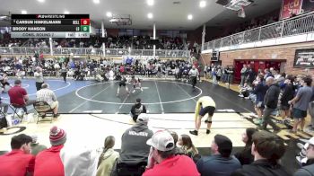 126 lbs Cons. Round 7 - Brody Hanson, Lake Stevens vs Carsun Hinkelmann, Kellogg