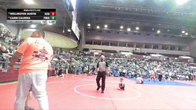 40 lbs Round 2 - Wellington Austin, Prairie Grove Youth Wrestling vs Carin Caldera, Fayetteville Youth Wrestling Club Rhinos