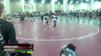 175 lbs Round 3 (10 Team) - Jeremiah Day, Venice Warriors vs Cameron Dorval, Youth Impact Center Blue