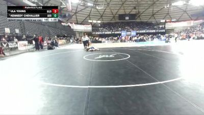 Girls 4A 100 lbs Quarterfinal - Kennedy Chevallier, Auburn Riverside (Girls) vs Ula Young, Hazen (Girls)