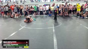 96 lbs Quarterfinal - Bear Wesolowski, Wrestlowskis vs Matthew Thompson, Grapple Academy