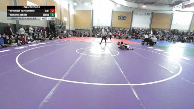 138 lbs Quarterfinal - Winner Tshibombi, Stratford vs Gianna Reed, Longmeadow