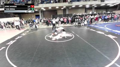 105 lbs Cons. Round 2 - Zoe Zerial, Unattached vs April Stevens, Wauconda