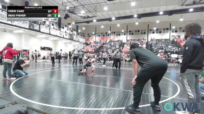 85-90 lbs Rr Rnd 1 - Crew Card, Tulsa Blue T Panthers vs Beau Fisher, Salina Wrestling Club