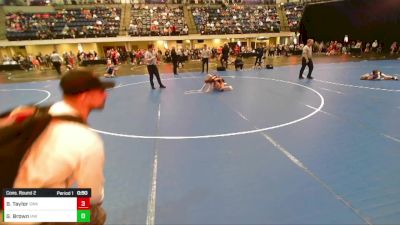 Boys 3rd-4th Grade - 63 Cons. Round 2 - Braxton Taylor, Sebolt Wrestling Academy vs Gunnar Brown, Immortal Athletics WC