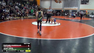 B-12 lbs Quarterfinal - Wyatt Nicol, Wildcat Youth Wrestling vs Fletcher Chardoulias, Jesup Mat Club