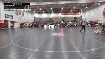 150 lbs Quarterfinal - Brody Bauman, Perrysburg vs Aidan Milam, Olentangy Liberty