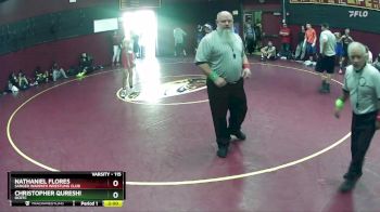 115 lbs Champ. Round 1 - Christopher Qureshi, OCRTC vs Nathaniel Flores, Sanger Warpath Wrestling Club