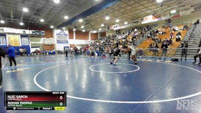 285 lbs Cons. Round 2 - Roman Paopao, Victor Valley vs Alec Garcia, Laguna Hills