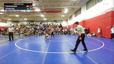 106 lbs 5th Place - Lucas DeLeon, Londonderry vs Kylar Cox, Alvirne