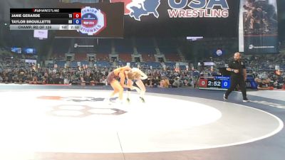110 lbs Champ. Rd Of 128 - Janie Gerarde, Texas vs Taylor Brouillette, North Dakota