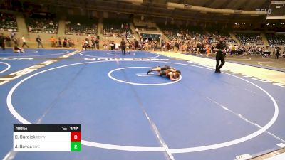 100 lbs Round Of 16 - Carter Burdick, Broken Bow Youth Wrestling vs Jack Bovos, Salina Wrestling Club