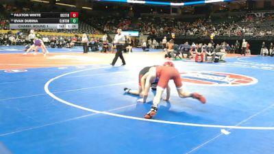 120 Class 2 lbs Champ. Round 1 - Paxton White, Dexter vs Evan Dubina, Clinton
