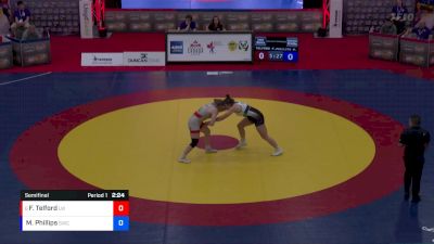 WW 76 lbs Semifinal - Faith Telford, London-Western WC vs Myah Phillips, Saskatoon Wrestling Club