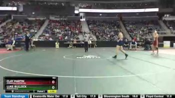 182 lbs Champ. Round 1 - Clay Martin, Evansville Mater Dei vs Luke Bullock, Mooresville