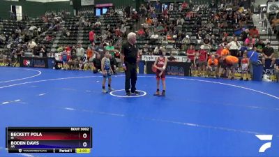 63 lbs Champ. Round 1 - Beckett Pola, IN vs Boden Davis, AR