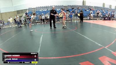 77 lbs Round 3 - Xander Webber, OH vs Samuel Rioux, IN