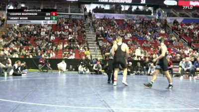 3A-285 lbs Semifinal - Cooper Martinson, Southeast Polk vs Henry Mohr, Waukee Northwest