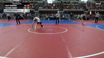 102 lbs Champ. Round 1 - Riley Pedersen, Glasgow Wrestling Club vs Victoria Tenney, Heights Wrestling Club