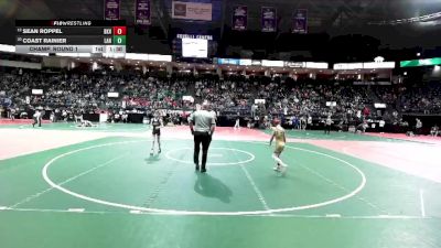 75 lbs Champ. Round 1 - Sean Roppel, BKV1 vs Coast Rainier, LAN1