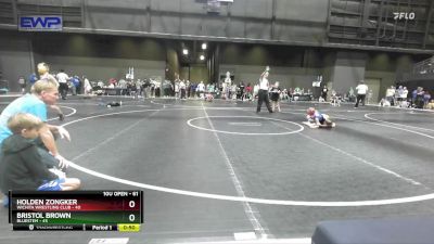 61 lbs Cons. Round 2 - Holden Zongker, Wichita Wrestling Club vs Bristol Brown, Bluestem