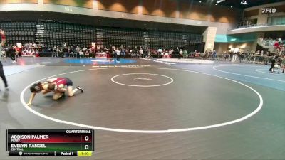 100 lbs Quarterfinal - Evelyn Rangel, Central vs Addison Palmer, Perry