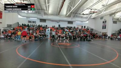 165 lbs 1st Place Match - Caiden Sorenson, Greybull/Riverside vs Hunter Boss, Jackson Hole
