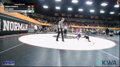 49 lbs Quarterfinal - Creek Laughlin, Chickasha Wrestling vs Hux Smith, Little Axe Takedown Club