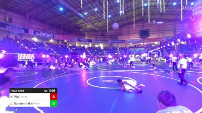 116 lbs Consi Of 16 #2 - Kiley Vigil, Palmer Divide vs Leila Schoonmaker, Marysville Kids