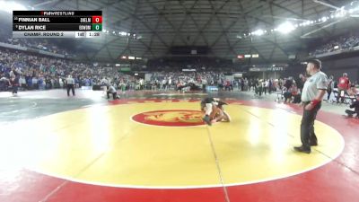 Boys 3A 144 lbs Champ. Round 2 - Finnian Ball, Shelton vs Dylan Rice, Edmonds-Woodway