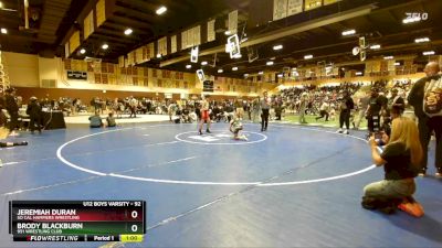 92 lbs Quarterfinal - Brody Blackburn, 951 Wrestling Club vs Jeremiah Duran, So Cal Hammers Wrestling