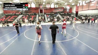 144 lbs Quarterfinal - Lucan Chadburn, Pineview High School vs Sawyer Grow, Champions Wrestling Club