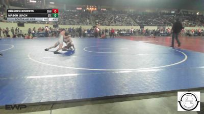 87 lbs Consi Of 32 #2 - Brayden Roberts, Claremore Wrestling Club vs Mason Leach, Sallisaw Takedown Club