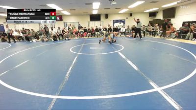 144 lbs Champ. Round 4 - Cole Pacheco, Alta Loma vs Lucas Hernandez, Santiago (Corona)