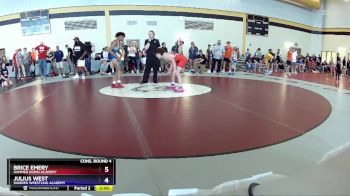 120 lbs Cons. Round 4 - Brice Emery, Hammer Down Academy vs Julius West, Warren Wrestling Academy