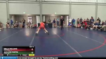 112 lbs Placement Matches (8 Team) - Bella Williams, Oklahoma vs Kaylynn Martin, Texas Red