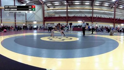 125 lbs Cons. Round 3 - Izzy Emerson, Lebanon HS vs Kelly Lemons, Hilliard Bradley