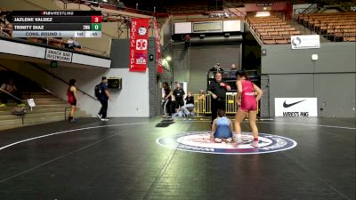 Junior Girls - 120 lbs Cons. Round 1 - Trinity Diaz, 209 Wrestling Academy vs Jazlene Valdez