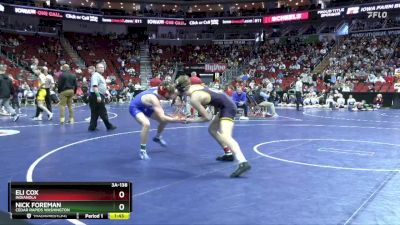 3A-138 lbs Cons. Round 2 - Eli Cox, Indianola vs Nick Foreman, Cedar Rapids Washington