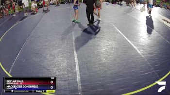 105 lbs Placement (16 Team) - Skylar Hall, Oregon Blue vs Mackenzee Donenfeld, Idaho 2