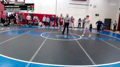 150 lbs Cons. Round 5 - Waylon Grabert, Evansville Mater Dei vs Christian Koons, Martinsville